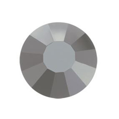 PRECIOSA THERMOADHESIVE SS16 (4 mm) JET SILVER FLARE-Pack of