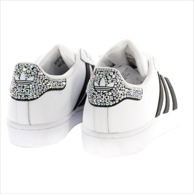 Adidas Super Star Rhinestones Black 3 Stripes sale online, best