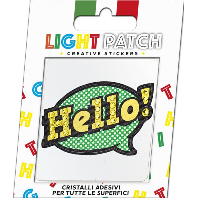 Light Citrine Crystals Hello Sticker Patch sale online, best