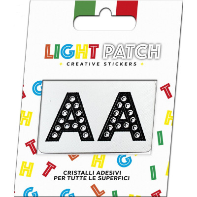 Light Patch Letters AA Sticker Black Crystals Cry sale online