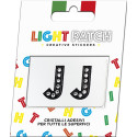 Light Patch Letters JJ Sticker Black Crystals Cry sale online