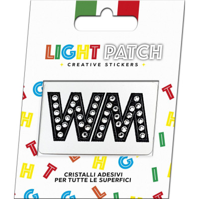 Light Patch Letters WW Sticker Black Crystals Cry sale online