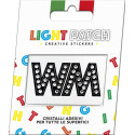 Light Patch Letters WW Sticker Black Crystals Cry sale online