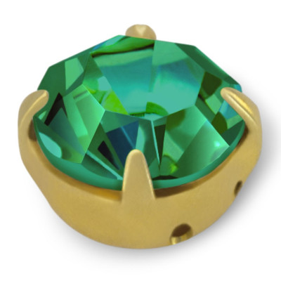 RHINESTONE ROUND SS40 EMERALD gold-20pcs sale online, best price