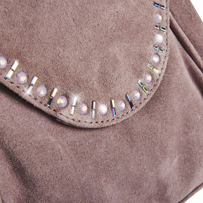 Genuine Leather Backpack with Crystals sale online, best price