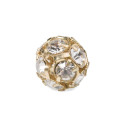 PALLINA STRASS PRECIOSA MM8 CRYSTAL-ORO - CONFEZIONE 5 PEZZI