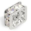 SQUARE WASHER MM8x8 silver-PRECIOSA CRYSTAL-box of 20 PIECES