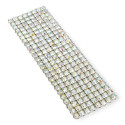 CATENA SU RETE STRASS MAXIMA SS15(4MM) CRYSTAL AB-ARGENTO-8