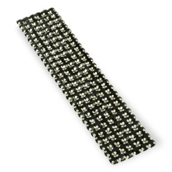 NETWORK CHAIN RHINESTONE MAXIMA BLACK-Silver (5 mm)-6 SS19