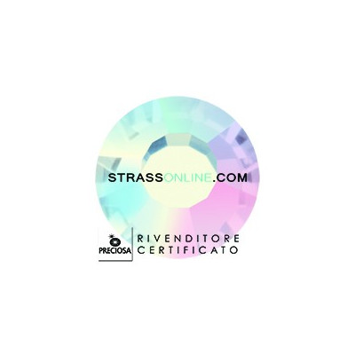 STRASS PRECIOSA TERMOADESIVO SS10(3MM) CRYSTAL AB-288PZ miglior