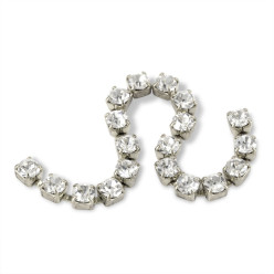 METAL CHAIN SS12 (3, 5 mm) CRYSTAL-silver-1MT sale online, best