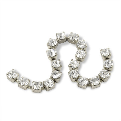 CATENA METALLO SS12 (3,5mm) CRYSTAL-ARGENTO-1MT miglior prezzo