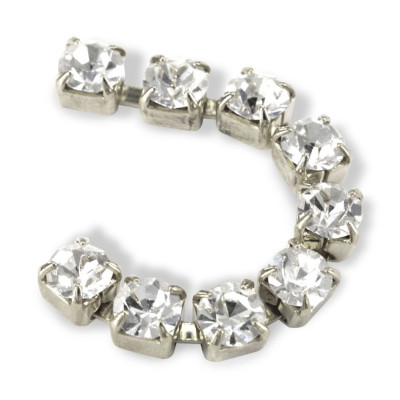 CATENA METALLO SS18 (4,5mm) CRYSTAL-ARGENTO-1MT miglior prezzo