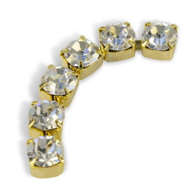 METAL CHAIN SS29 (6, 5 mm) CRYSTAL-gold-20 cm sale online, best
